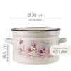 EMALIA RYBNIK Emaillierter Topf mit Deckel MAGNOLIA Creme Produktbild-Vorschau 2