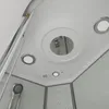 A close-up view of the ceiling and upper walls of a modern shower cabin. Produktbild-Vorschau