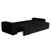 Cord Schlafsofa 3-Sitzer 265 x 105 cm Schwarz mit Produktbild-Vorschau 5