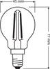 A line drawing of an LED light bulb with dimensions indicated. Anteprima dell’immagine prodotto