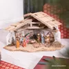 Große Weihnachtskrippe | aus Holz und Gips gefertigt | mit Produktbild-Vorschau 2