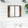 vidaXL LED zrcadlová skříňka kouřový dub 60x12x45 cm Náhled obrázku produktu 2