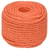 vidaXL Corde de travail orange 10 mm 25 m Polypropylène - Voir les images du produit 9