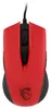 A top-down view of a red and black MSI gaming mouse against a white background. Voir les images du produit