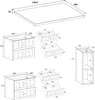 Technical drawings and dimensions of bathroom furniture. Anteprima dell’immagine prodotto
