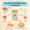 An infographic showing various ways to use HELPA-Brei, with illustrations of food and drinks. Podgląd zdjęcia produktu