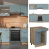 Küchenzeile Vicco R-Line Blau-Grau/Goldkraft Eiche 200 cm Produktbild-Vorschau 3