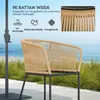 Set di mobili da giardino in polyrattan a 5 pezzi Outsunny Anteprima dell’immagine prodotto 4