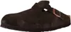 A single brown suede Birkenstock Boston clog is shown against a white background. Produktbild-Vorschau