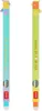 Two gel pens with cartoon owl toppers are displayed vertically against a white background. Produktbild-Vorschau