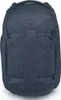 A front view of a dark grey Osprey rucksack against a white background. Produktbild-Vorschau