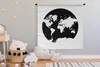 MuchoWow® Wandteppich Wandbehang Weltkarte - Kreis - Produktbild-Vorschau 3