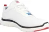 A white sneaker with black and red accents is shown from a side angle against a white background. Produktbild-Vorschau