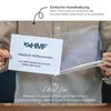 Tischaufsteller oder Menükarte aus Acryl für DIN A5 im Querformat von HMF mit den Maßen 21.4 x 15.8 x 7.5 cm Produktbild-Vorschau
