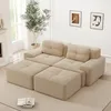 Modulares Cloud Sofa Beige Cord Sofa U Form mit Ottoman, Produktbild-Vorschau 1