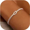 Armband Damen silberfarben mit Knoten – filigraner Produktbild-Vorschau 1
