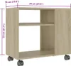 vidaXL Stolik boczny dąb sonoma 70x35x55 cm materiał Podgląd zdjęcia produktu 6