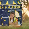 Relaxdays Dětský stan Měsíc a hvězdy, pro děti, do Náhled obrázku produktu 5