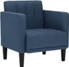 Blauwe fauteuil met armleuningen, 70,5 x 67 x 74,5 cm, met Productafbeelding-voorbeeld 1