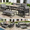 Merax Gartenmöbel Set Outdoor Sofa 6–7 Sitzer, Gartenlounge Produktbild-Vorschau 3