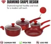 Herzberg HG-04715RED: 7 Pieces Marble Coated Cast Iron Voir les images du produit 6