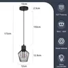 Diagram showing the dimensions and specifications of a black pendant light. Produktbild-Vorschau