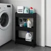 DOCHTMANN Regál do koupelny – úzký černý, plast, 54 × 72 × Náhled obrázku produktu 6