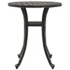 A round outdoor table made of cast aluminum with a bronze and black finish. Náhled obrázku produktu