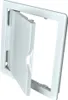 A white plastic inspection door with a hinged flap is shown against a white background. Náhled obrázku produktu