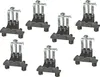 A set of seven mounting brackets for kitchen sinks, displayed against a white background. Produktbild-Vorschau