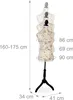 Manichino da sarta Relaxdays, modello femminile, taglia Anteprima dell’immagine prodotto 4
