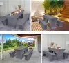 Elastische Biertischhussen Hellgrau 3er-Set 220x50x70cm Produktbild-Vorschau 6