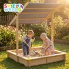 SPIELWERK® Sandkasten Samu Sonnendach 120x120cm Produktbild-Vorschau 5