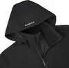 Close-up of a black hooded jacket. Produktbild-Vorschau