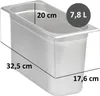 Mahlzeit GN Behälter 1/3 mit Deckel, Höhe 200 mm, Edelstahl Produktbild-Vorschau 2