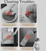 Collage of images showing cleaning troubles and a mop. Voir les images du produit