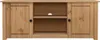 A front view of a wooden TV cabinet with two doors and an open central shelf. Náhled obrázku produktu