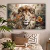 MuchoWow® - Leinwandbilder - Löwe - Wildtiere - Pflanzen - Produktbild-Vorschau 2