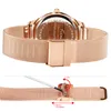 Alienwork Armbanduhr Damen RosŽgold Metall Mesh Armband Produktbild-Vorschau 5