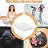 Collage of four scenes showing different uses of a mattress: meditation, children playing, camping, and as a guest bed. Náhľad obrázku produktu