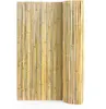 A rolled-up bamboo fence on a white background. Voir les images du produit