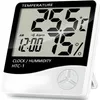 Thermomètre hygromètre numérique avec horloge, pour Voir les images du produit 1