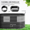 Outsunny Hochbeet aus Stahl, Pflanzbeet Frühbeet Gartenbeet Produktbild-Vorschau 4