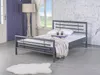 Metallbett Lola – 140 x 210 cm / silbergrau Produktbild-Vorschau 2