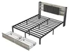 Lit en métal INONEFT 140x200 cm avec LED et ports USB, lit Voir les images du produit 13
