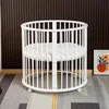 Ronde Houten Babybox - Speelbox met Matras en Wieltjes - Productafbeelding-voorbeeld 2