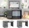 Schminktisch Vicco Sherry Grau 120 cm ohne Spiegel, Model Produktbild-Vorschau 2