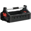 A black toolbox with a silver handle and red accents is shown against a white background. Voir les images du produit