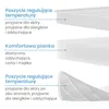 Close-up view of a mattress topper, highlighting its layers and features with descriptive text. Produktbild-Vorschau