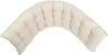 A beige, tufted cushion for a bench or sofa, shown against a white background. Produktbild-Vorschau